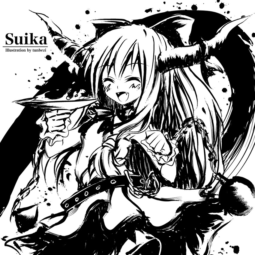 ibuki suika (touhou) drawn by tsunbeji