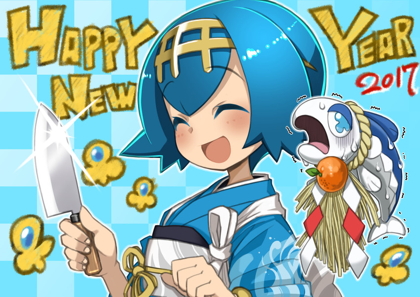 lana and wishiwashi (pokemon and 1 more) drawn by nada_haruka