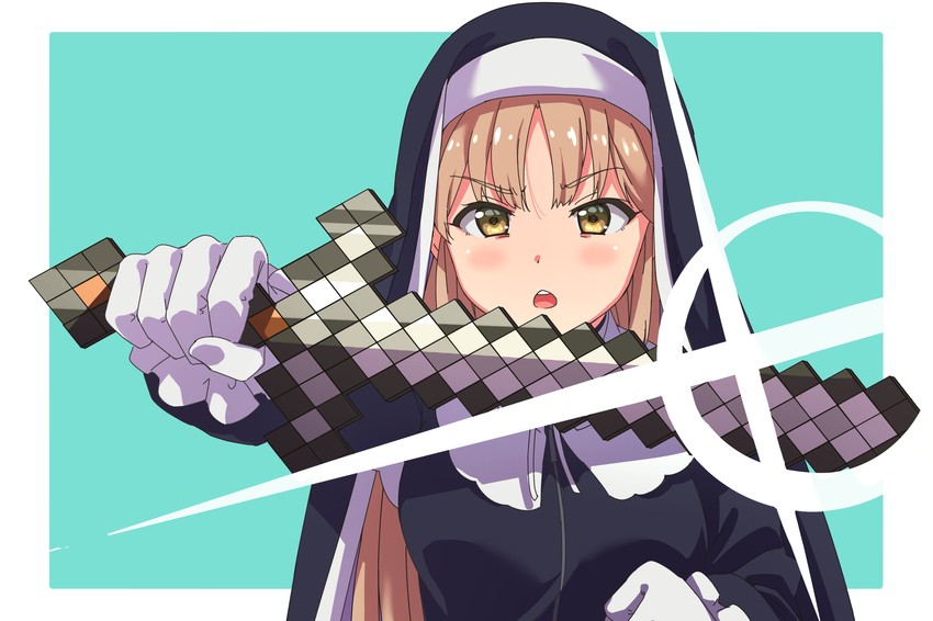 sister claire (nijisanji and 1 more) drawn by karahai_(31448823)