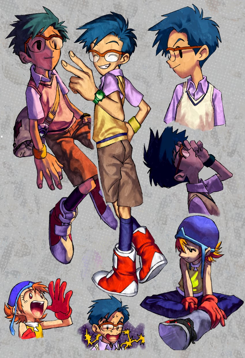 takenouchi sora and kido jo (digimon and 1 more) drawn by shishinnonoii