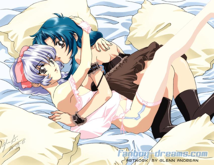chidori kaname and teletha testarossa (full metal panic!) drawn by glenn_andrean