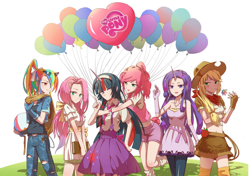 twilight sparkle, fluttershy, rainbow dash, pinkie pie, rarity, and 1 more (my little pony and 1 more) drawn by iron_age