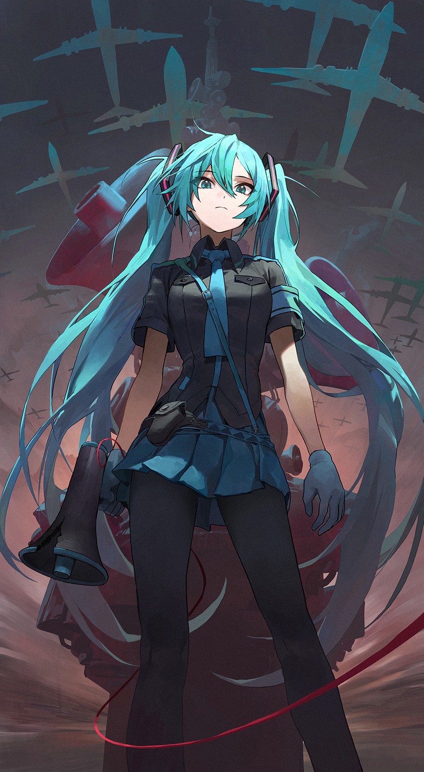 hatsune miku (vocaloid and 1 more) drawn by modare
