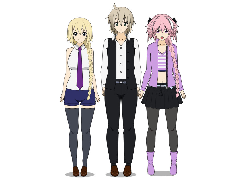 jeanne d'arc, astolfo, and sieg (fate and 1 more) drawn by yumishiro_(wrokplqti)