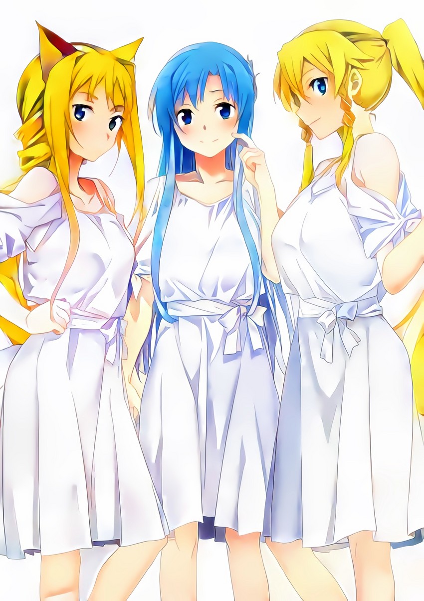 asuna, leafa, and alice zuberg (sword art online and 1 more)