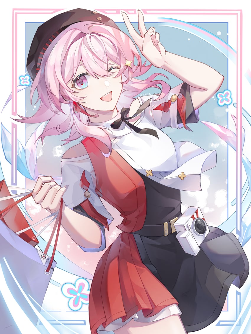 march 7th (honkai and 1 more) drawn by renjianguoshi