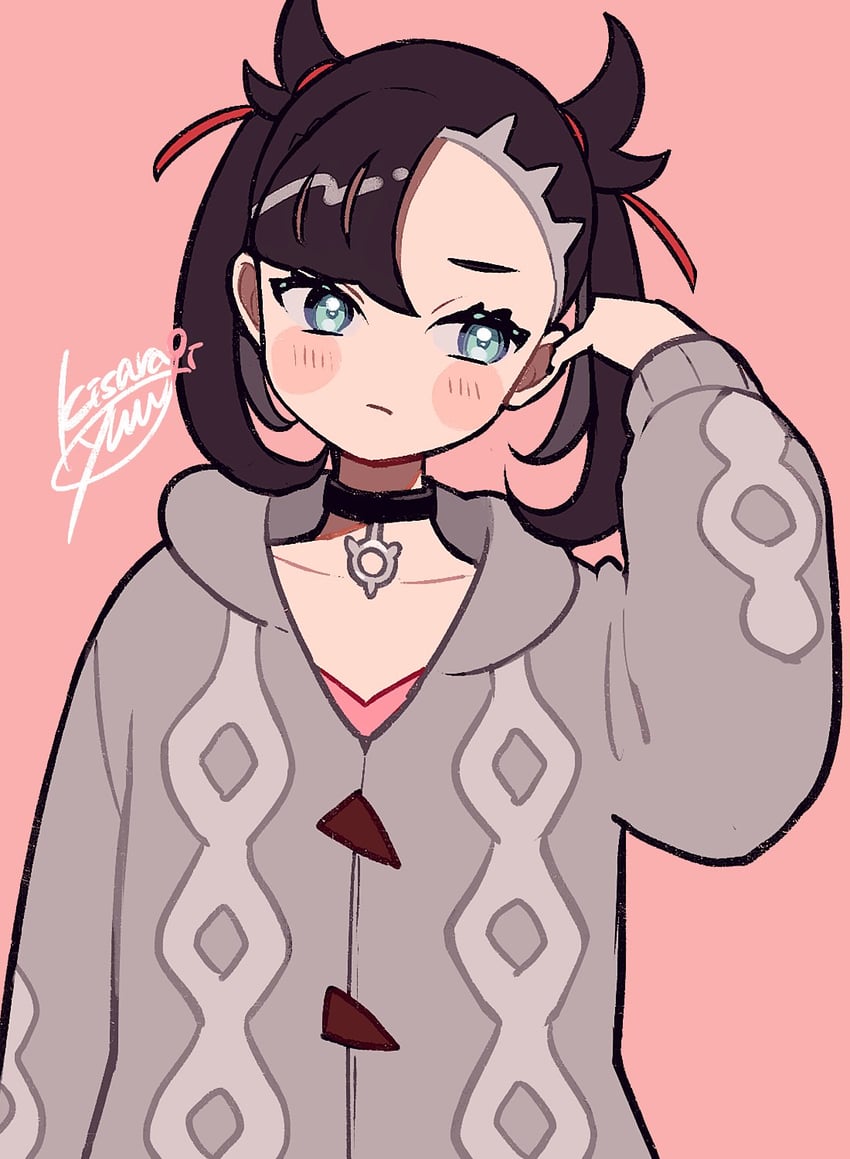 marnie and gloria (pokemon and 1 more) drawn by kisaragi_yuu_(fallen_sky)