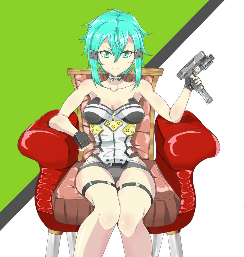 sinon (sword art online) drawn by nori_(masukudo)