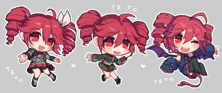 kasane teto (utau and 2 more) drawn by haninon