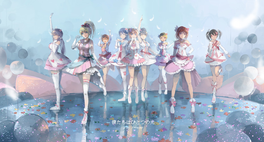 nishikino maki, tojo nozomi, sonoda umi, yazawa nico, ayase eli, and 4 more (love live! and 1 more) drawn by qianqian