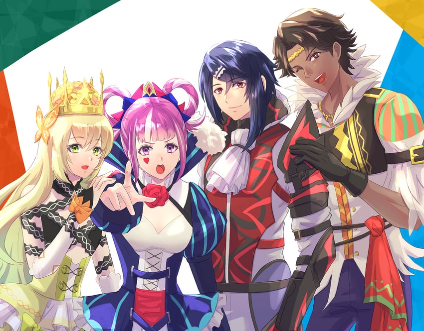 celine, hortensia, alcryst, and fogado (fire emblem and 1 more) drawn by riou_(pooh920)