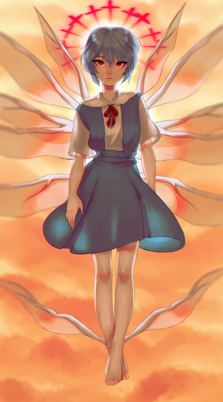 ayanami rei (neon genesis evangelion and 1 more) drawn by kittiepng