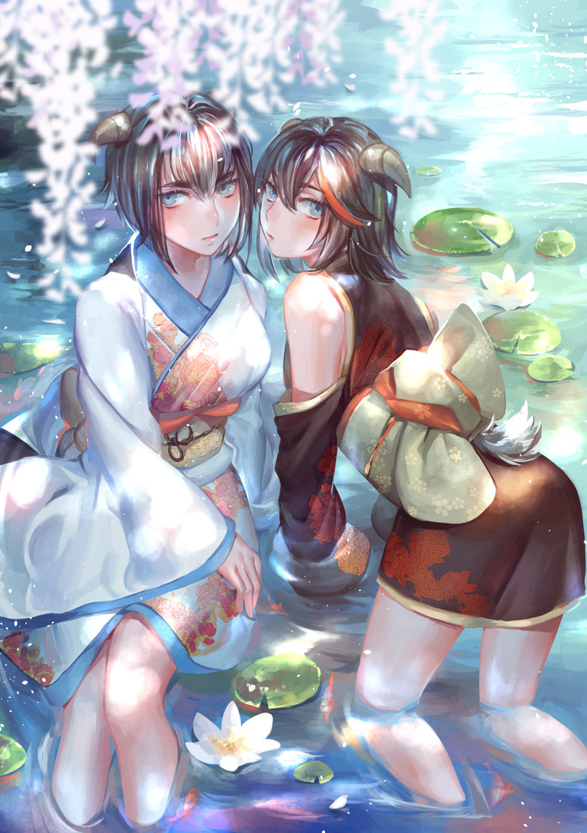 matoi ryuuko and kiryuuin satsuki (kill la kill) drawn by allenkung1
