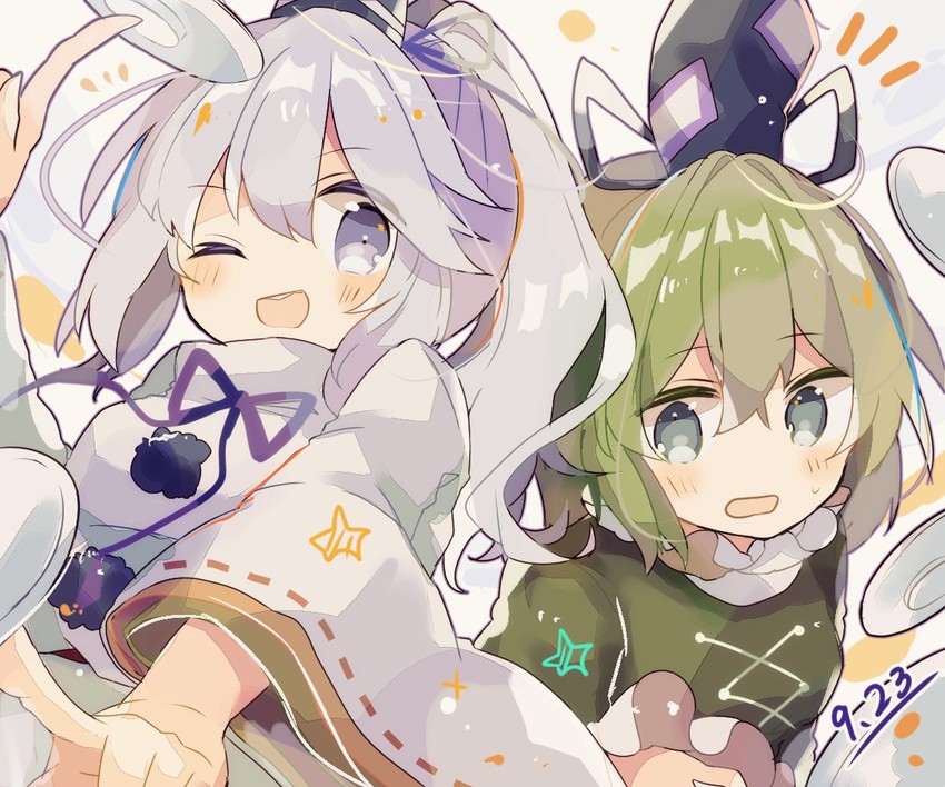 mononobe no futo and soga no tojiko (touhou) drawn by mina_(sio0616)