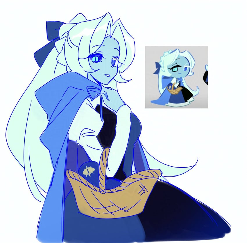 shadow milk cookie (cookie run and 1 more) drawn by toichou_butterfly