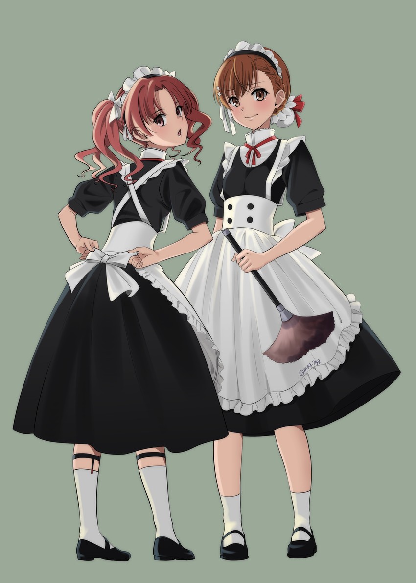 misaka mikoto and shirai kuroko (toaru majutsu no index and 1 more) drawn by naguramu