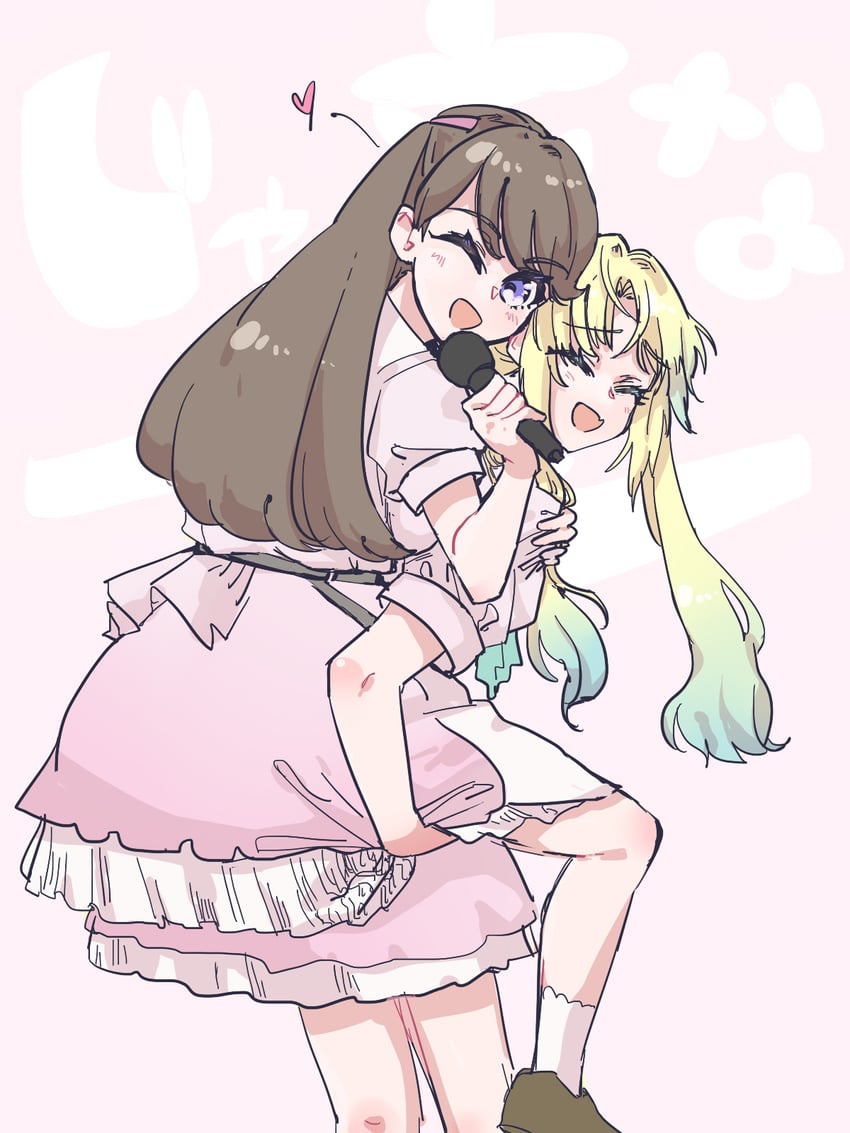 fujishima megumi and osawa rurino (love live! and 1 more) drawn by muma_(meganeltuko)