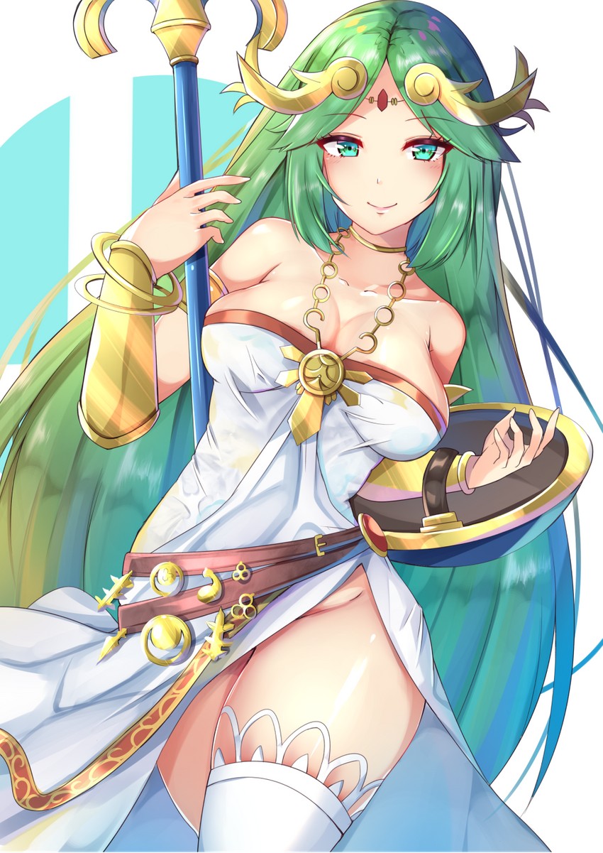 palutena (super smash bros. and 2 more) drawn by racket_ti1