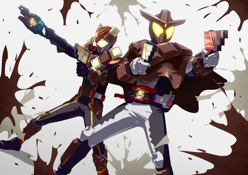 kamen rider gavv and kamen rider valen (kamen rider and 1 more) drawn by otokamu