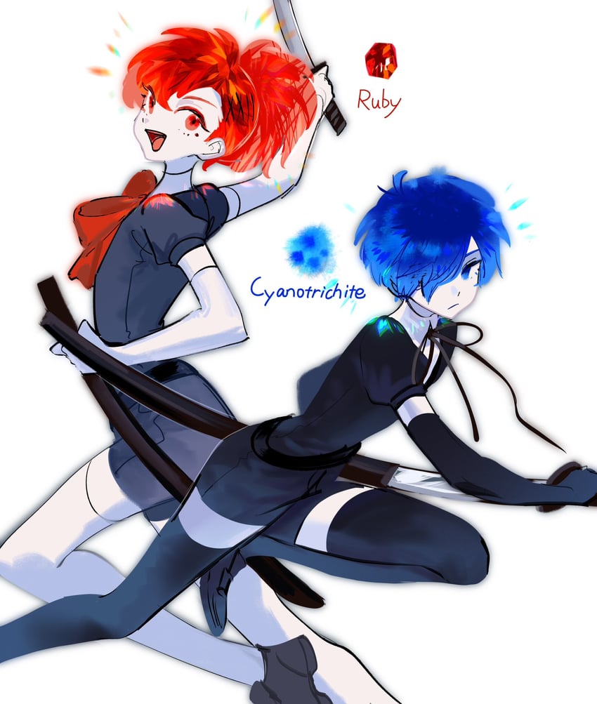 yuuki makoto and shiomi kotone (persona and 3 more) drawn by rrrrrrrrrrrou1