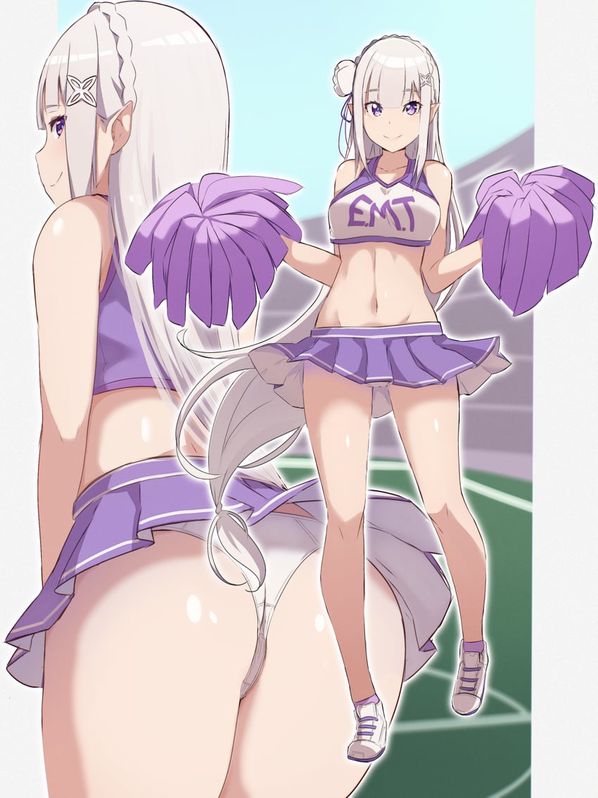 emilia (re:zero kara hajimeru isekai seikatsu) drawn by zerobarto