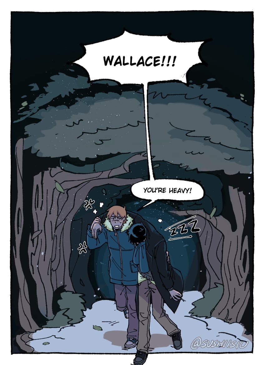 scott pilgrim and wallace wells (scott pilgrim) drawn by sushiisiu