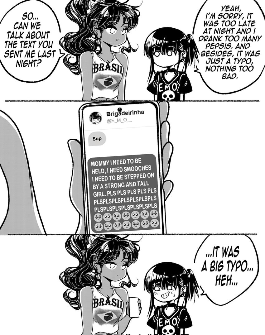 emo-girl and brazilian girl (original) drawn by grs-