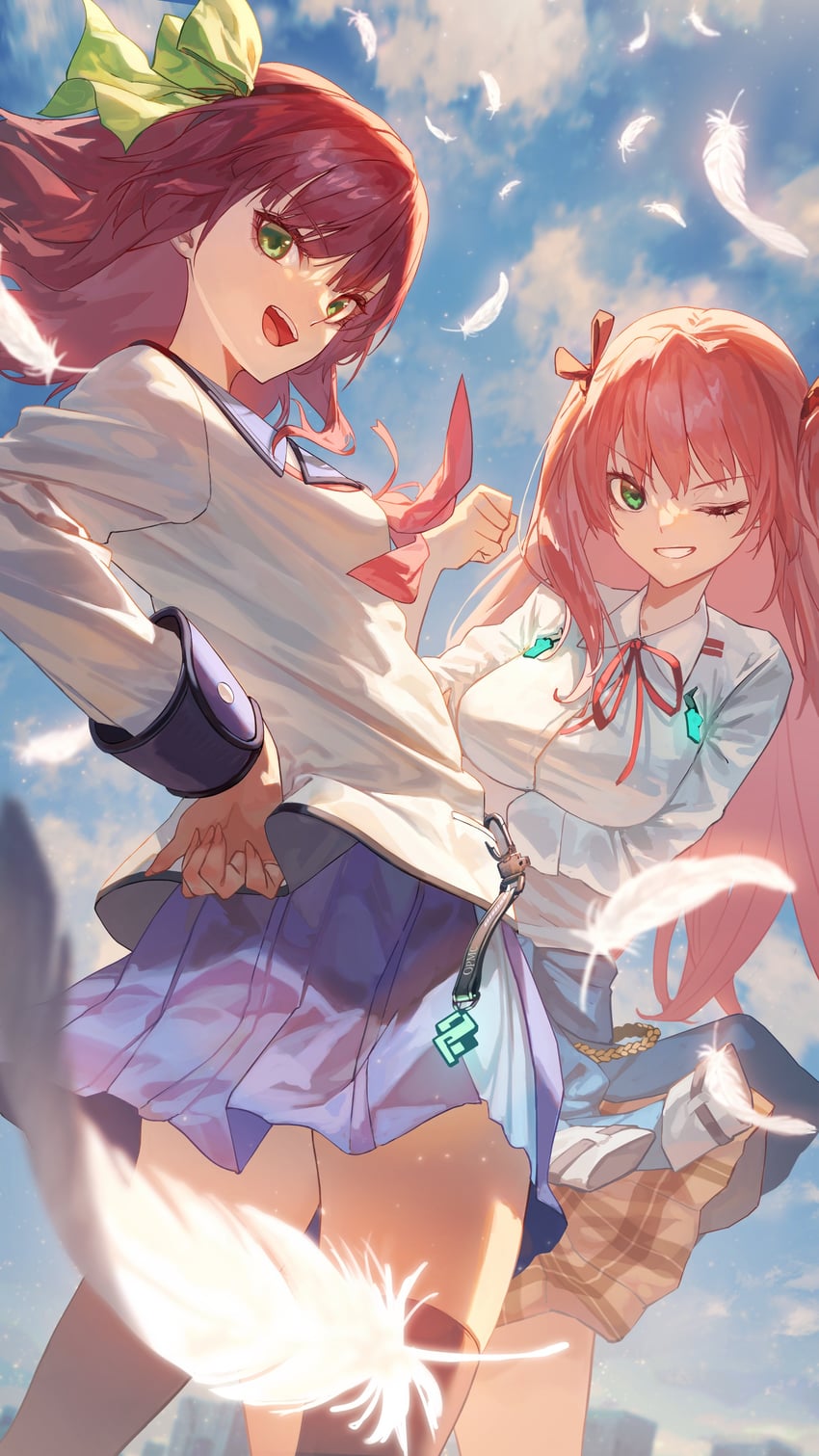 nakamura yuri and aikawa megumi (angel beats! and 2 more) drawn by makitoshi0316