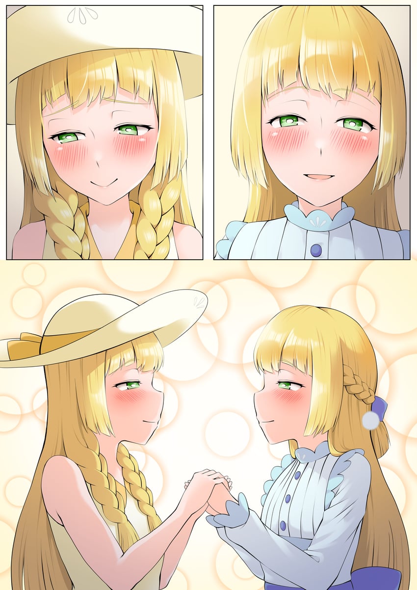 lillie (pokemon and 1 more) drawn by toba_tsutsumi