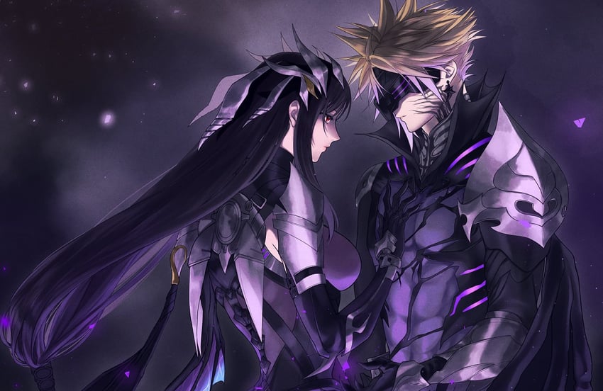 tifa lockhart and cloud strife (final fantasy and 2 more) drawn by minatoyatonami