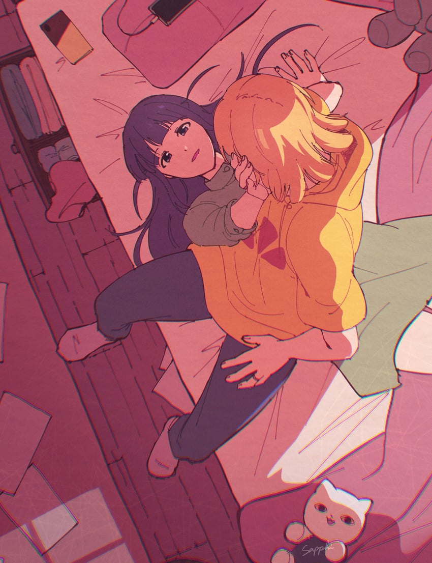 daiba nana and tsuyuzaki mahiru (shoujo kageki revue starlight) drawn by sapphi_(sky_dreamsky)