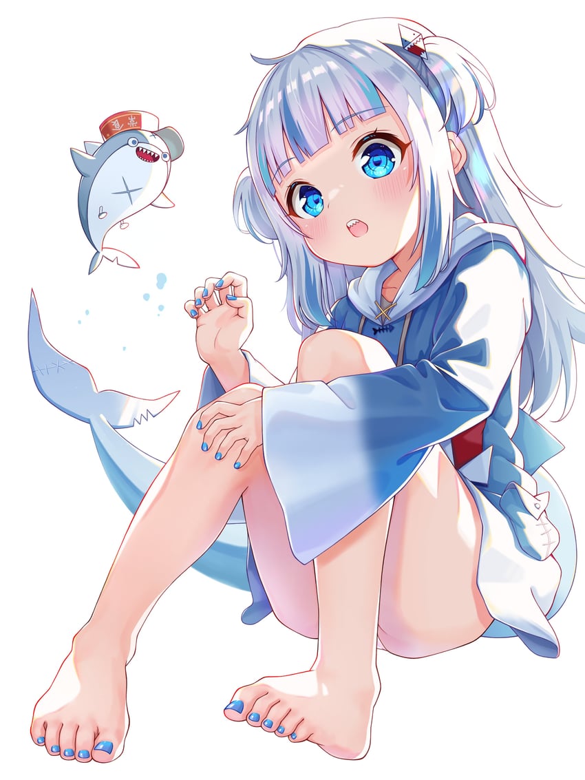 gawr gura and bloop (hololive and 1 more) drawn by shinno