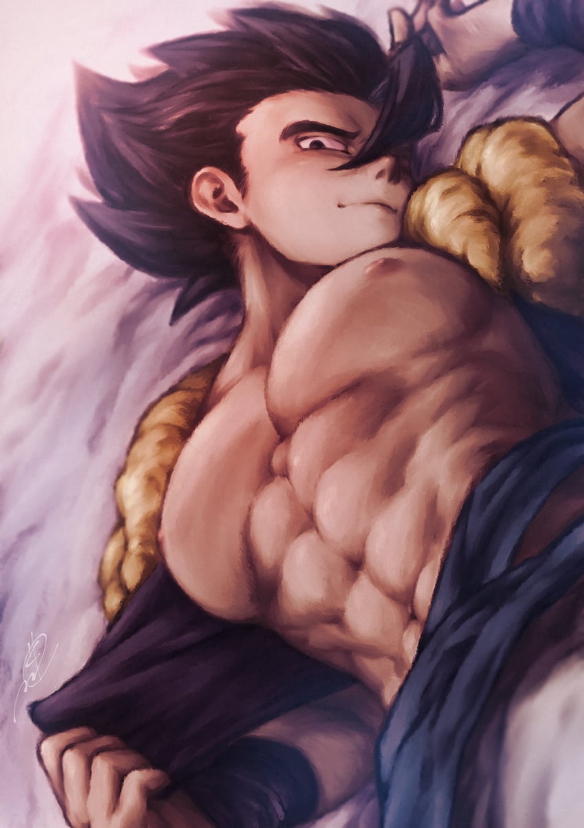 gogeta (dragon ball and 2 more) drawn by gureshi_db