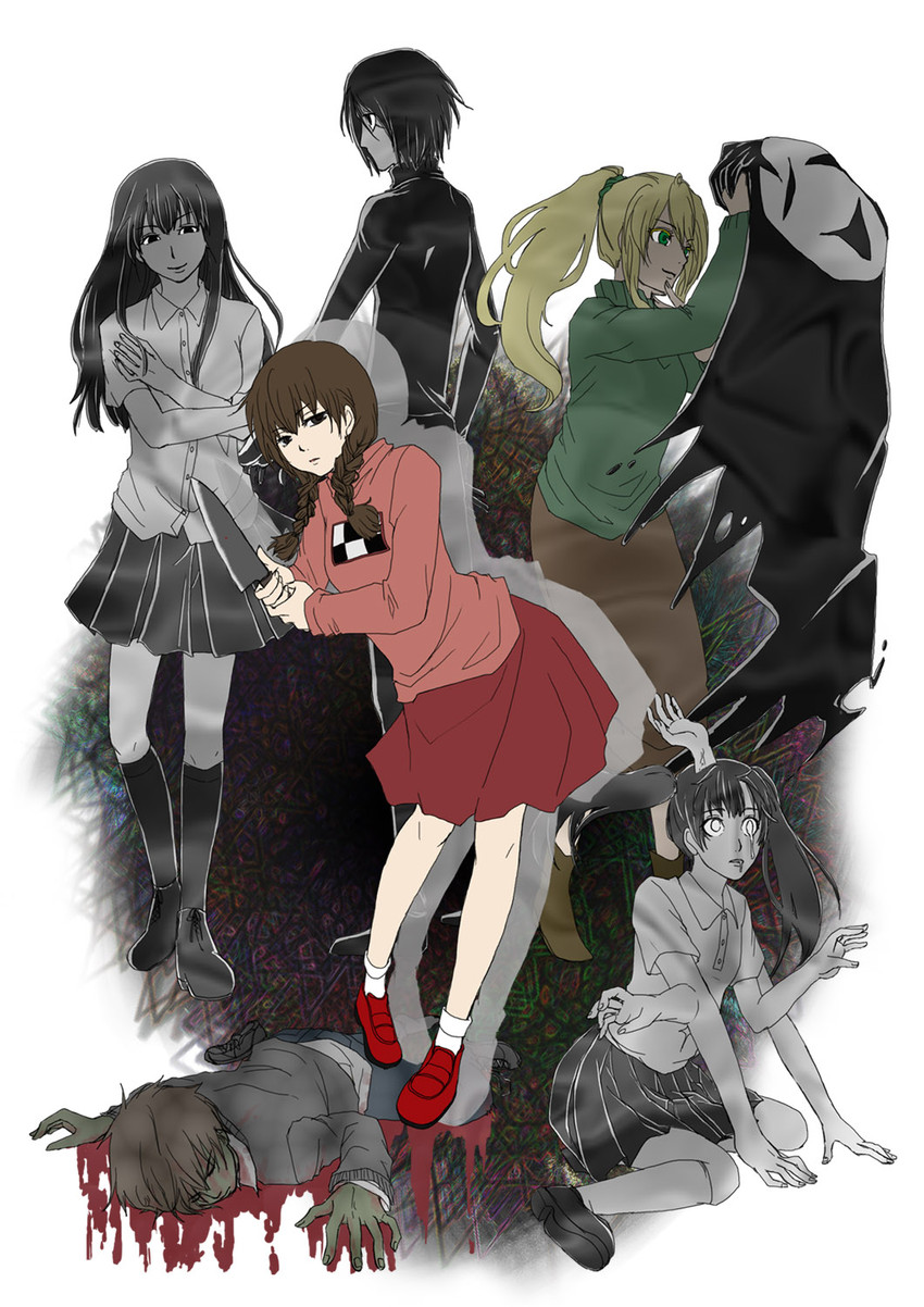 madotsuki, poniko, monoko, uboa, monoe, and 2 more (yume nikki) drawn by laisse