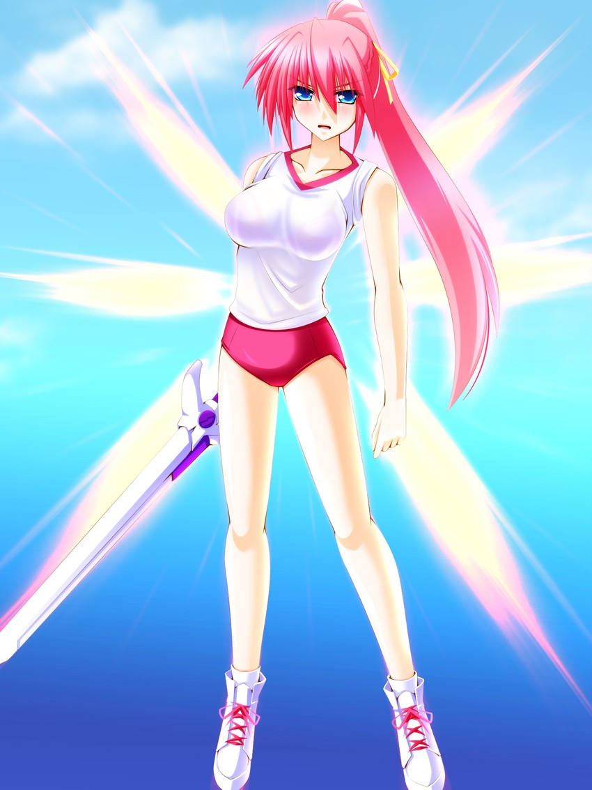 signum and laevatein (lyrical nanoha and 1 more) drawn by engo_(aquawatery)