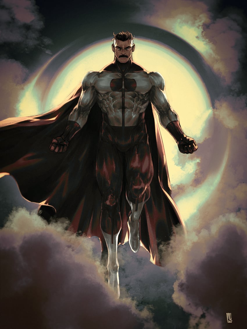 omni-man and nolan grayson (invincible) drawn by david_liu