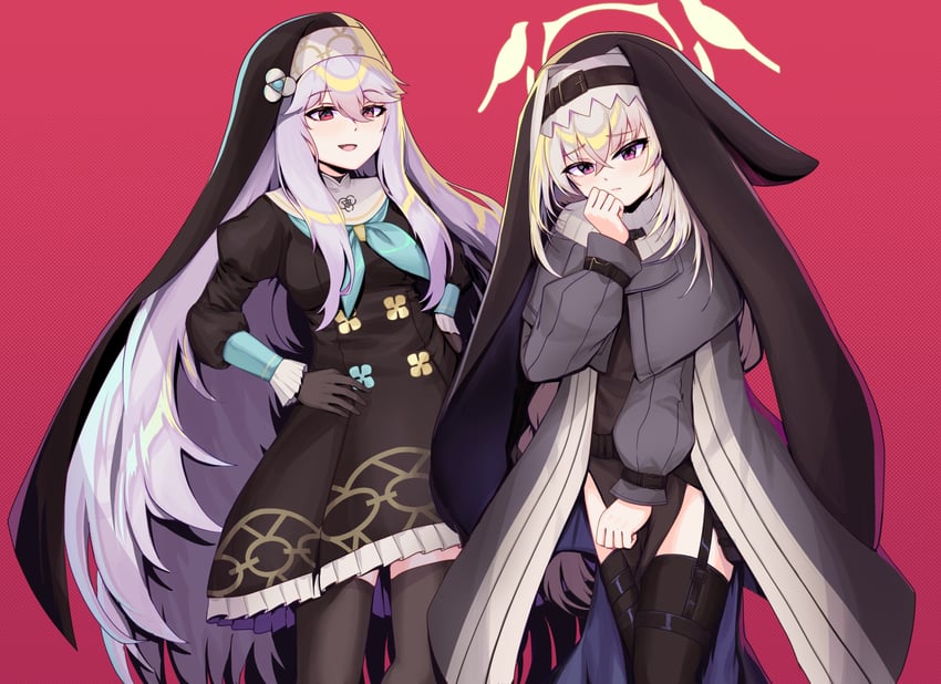 specter and sakurako (blue archive and 1 more) drawn by flareza