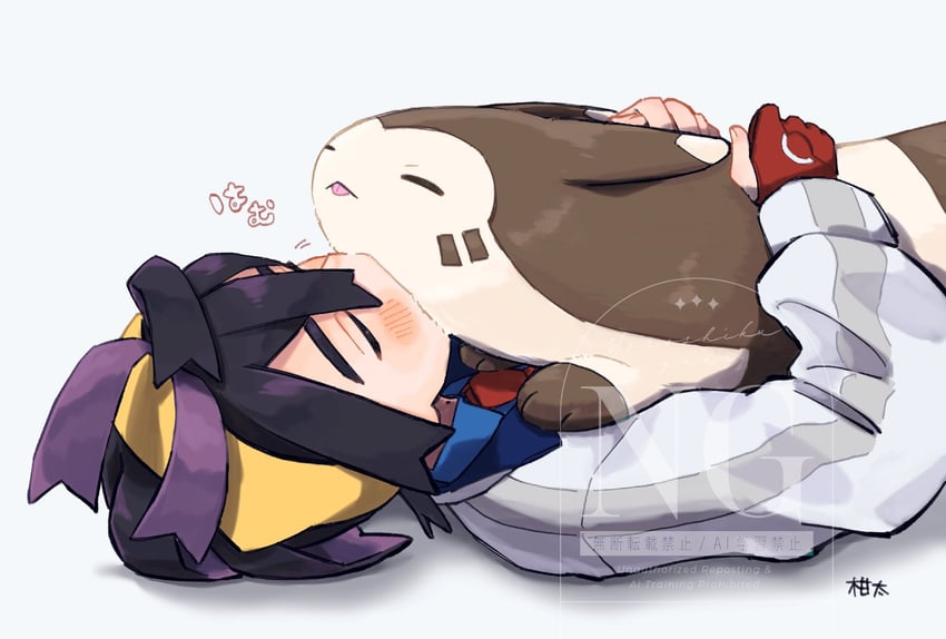 kieran and furret (pokemon and 1 more) drawn by kanchan_kani