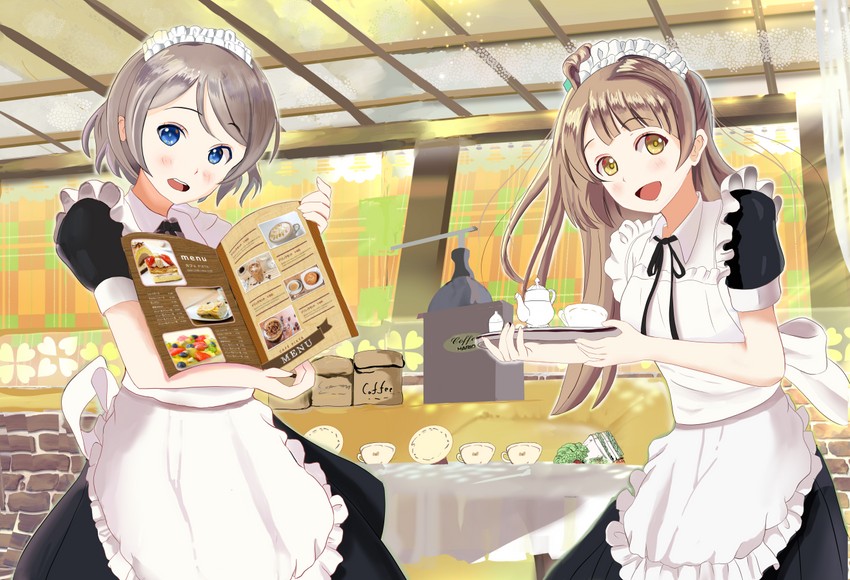 watanabe you and minami kotori (love live! and 2 more) drawn by hinomoto_souya