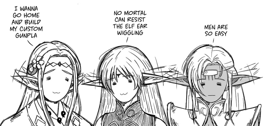 deedlit, pirotess, and eldali ilma fanomenel (sousou no frieren and 2 more) drawn by basedlida