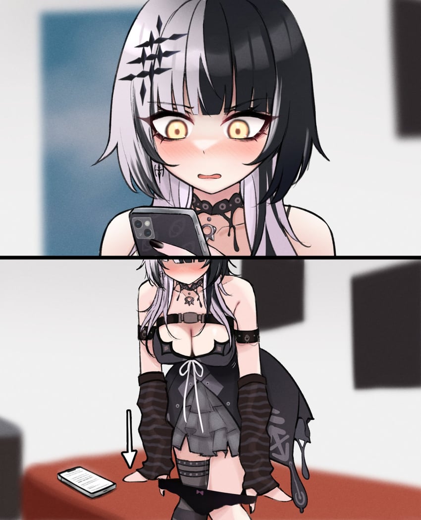 shiori novella (hololive and 1 more) drawn by m_r_b