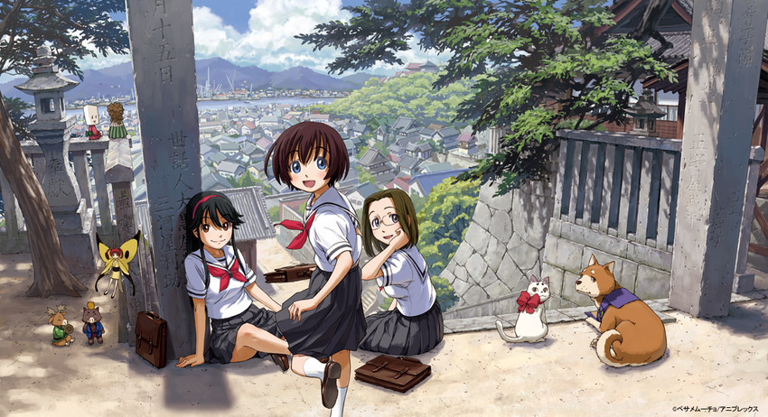 hitotsubashi yurie, shijou mitsue, saegusa matsuri, and hitotsubashi tama (kamichu!) drawn by naruko_hanaharu
