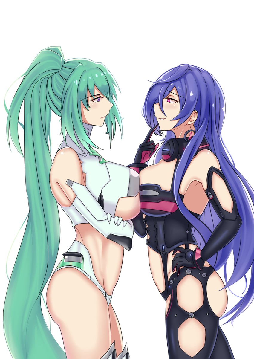 iris heart and green heart (neptune and 1 more) drawn by zatsu