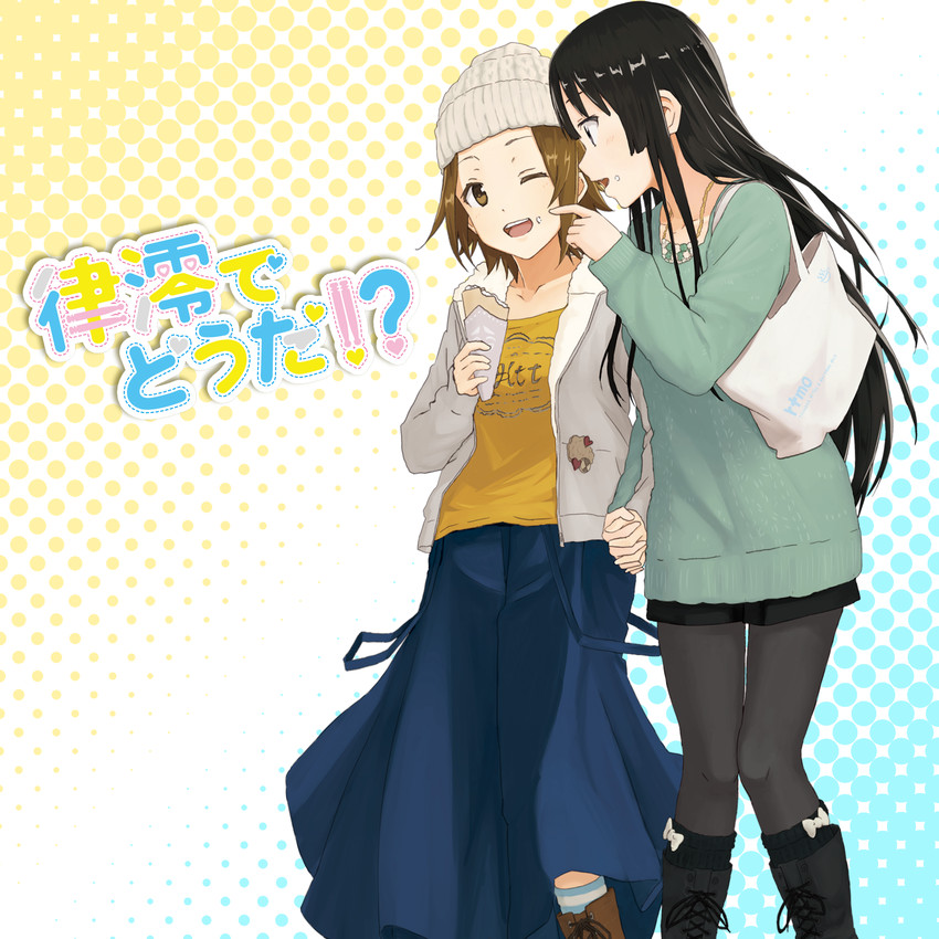 akiyama mio and tainaka ritsu (k-on!) drawn by zasshu_tamashii