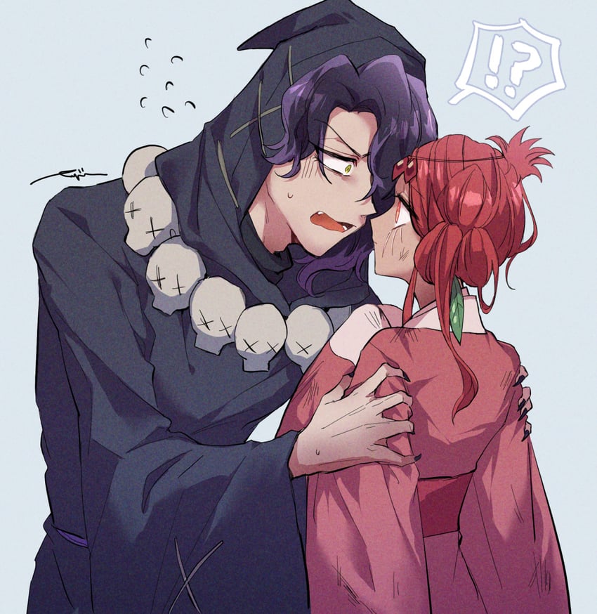 pomegranate cookie and licorice cookie (cookie run and 1 more) drawn by yujin1429