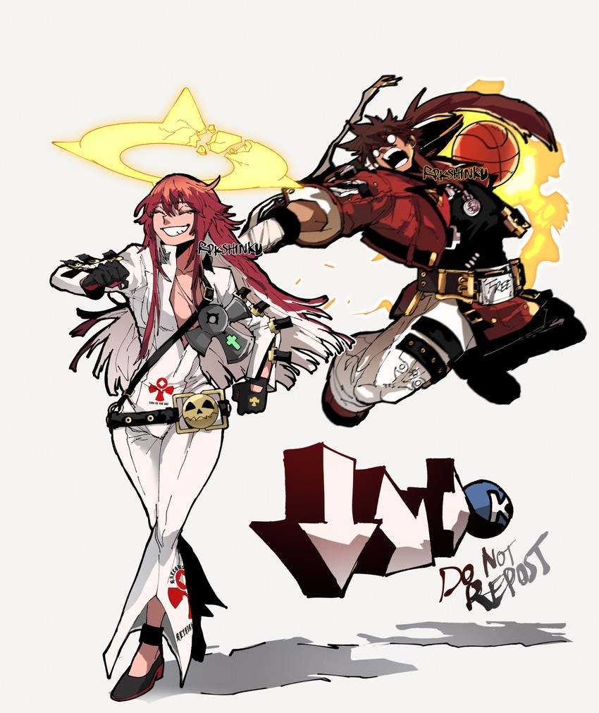 jack-o' valentine and sol badguy (guilty gear and 1 more) drawn by bonesaw_(rdkshinku)