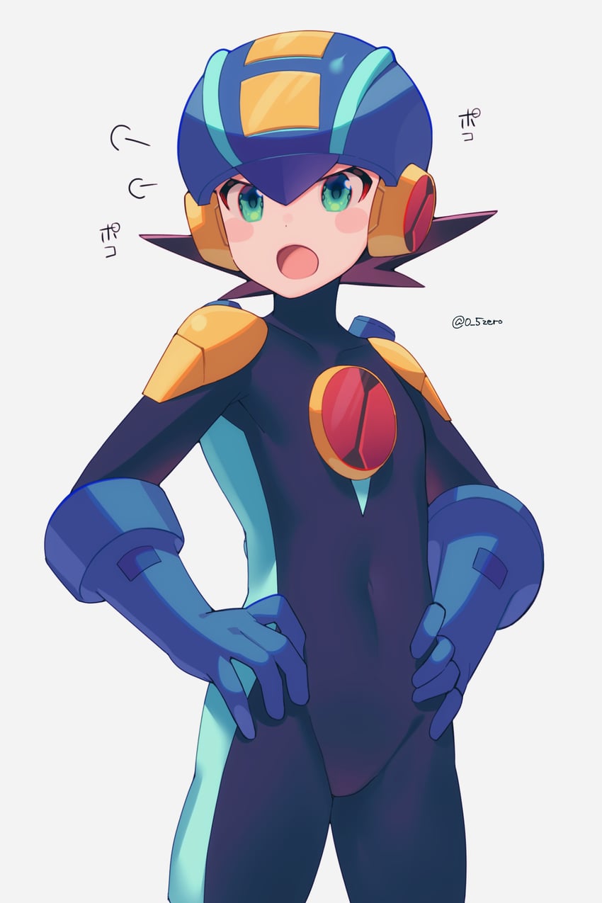 megaman.exe (mega man and 1 more) drawn by zero-go