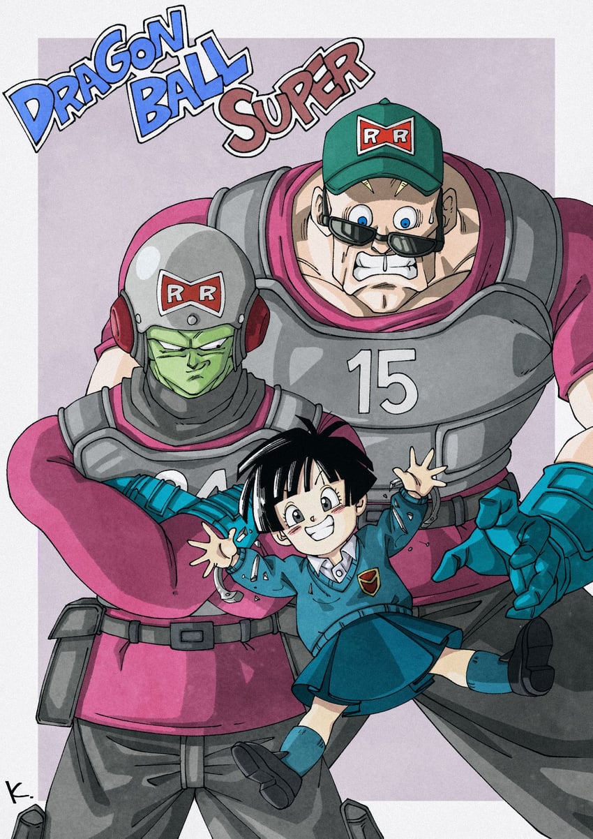 pan, piccolo, and soldier no. 15 (dragon ball and 2 more) drawn by kakeru_(dbskakeru)