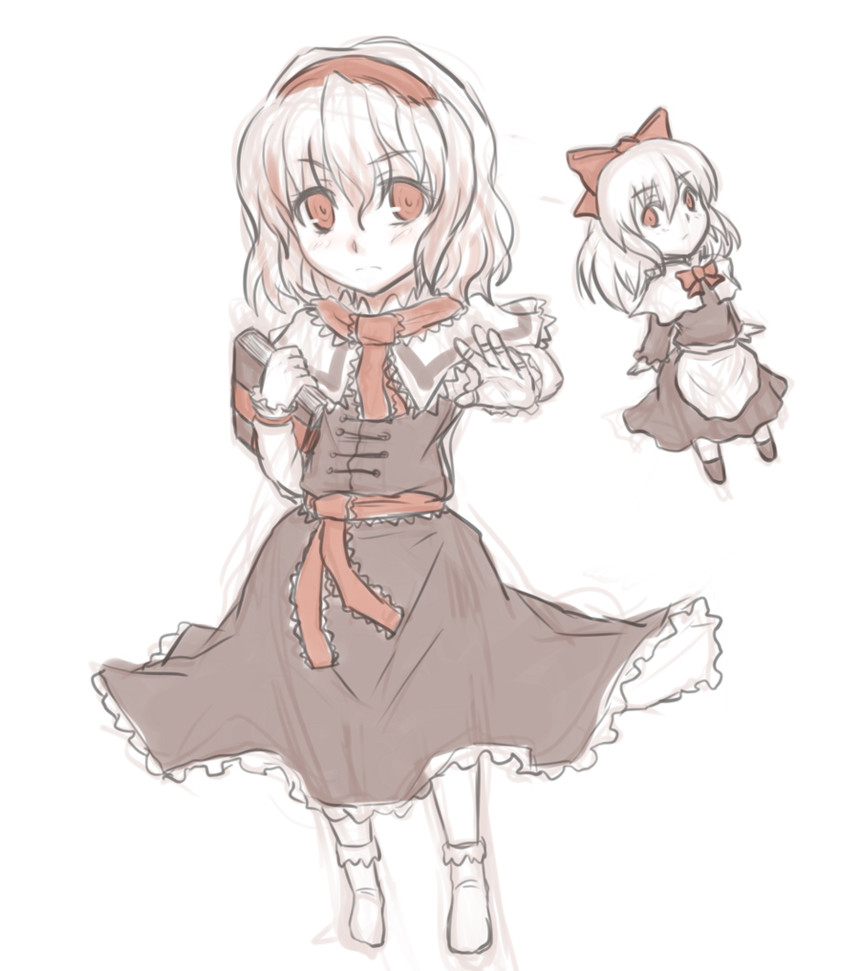 alice margatroid and shanghai doll (touhou) drawn by kuro_suto_sukii