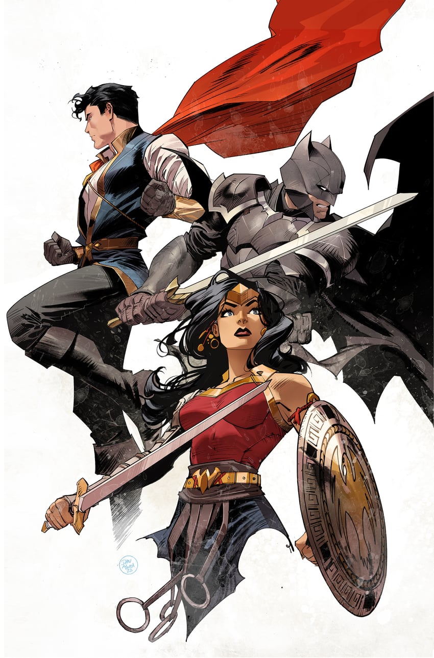 batman, superman, and wonder woman (dc comics and 3 more) drawn by dan_mora